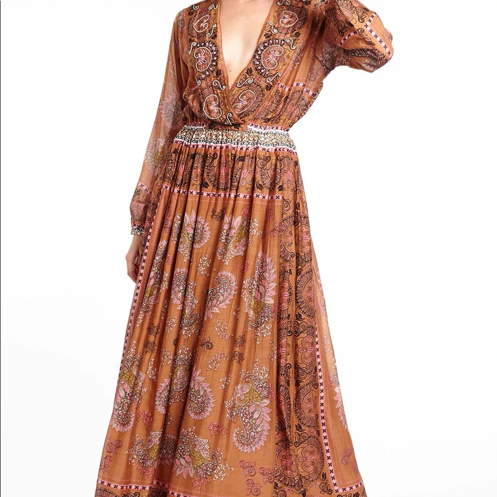 Stand-Out hand beaded Maxi-Dress from Aratta